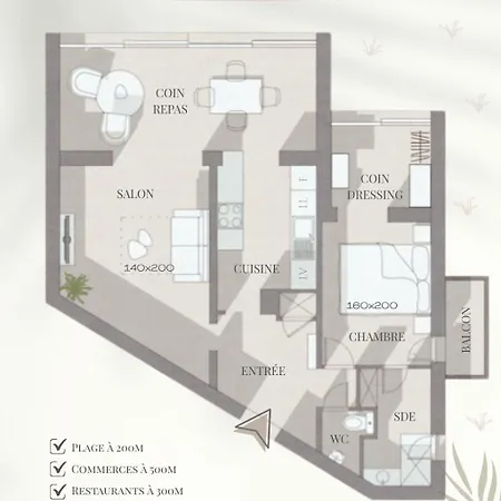 Le Bourbon - T2 Renove A 200m De La Daire